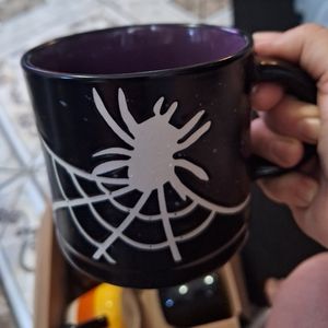 Spider we'd mug with purple inside